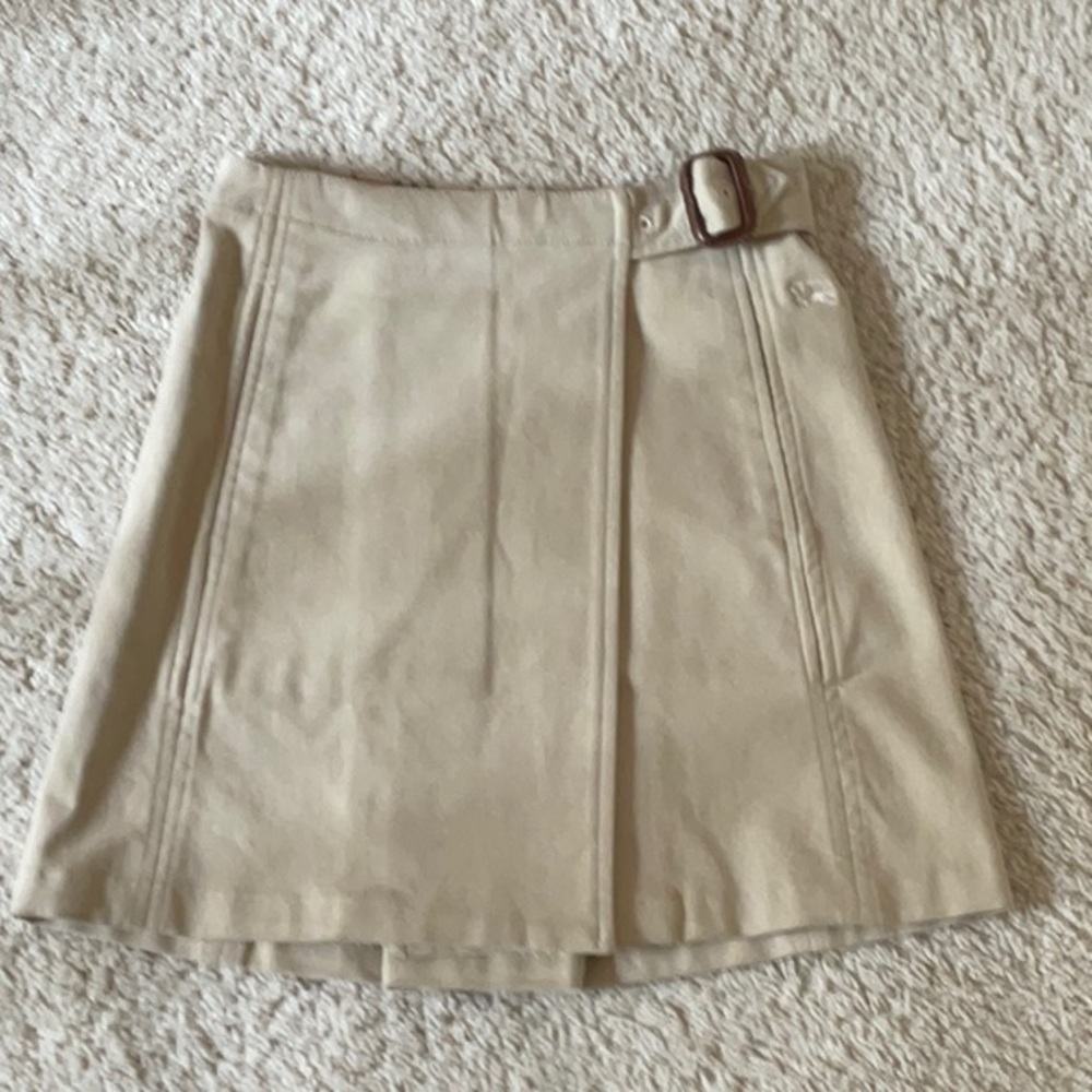 Authentic Burberry Girls 8Y Beige Wrap Skirt
